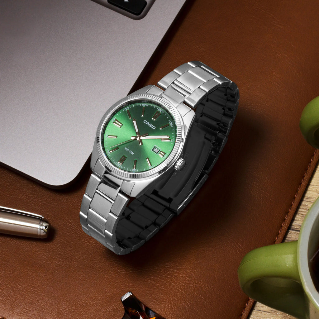 Casio Green Dial Analogue Watch