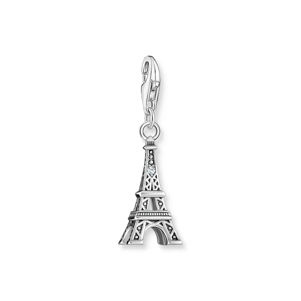 Thomas Sabo Sterling Silver Cubic Zirconia Eiffel Tower Char