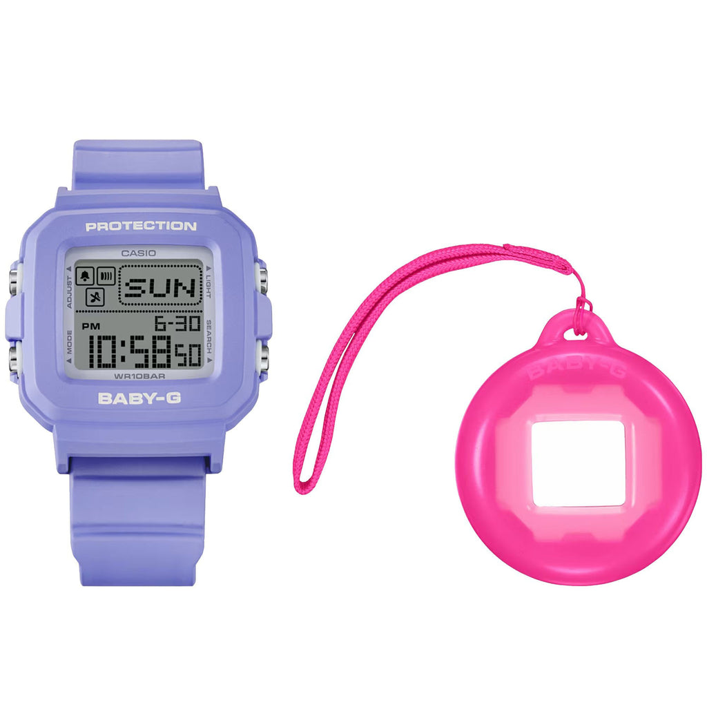 Casio Baby-G Plus Purple Digital Watch & Case Holder Set BGD