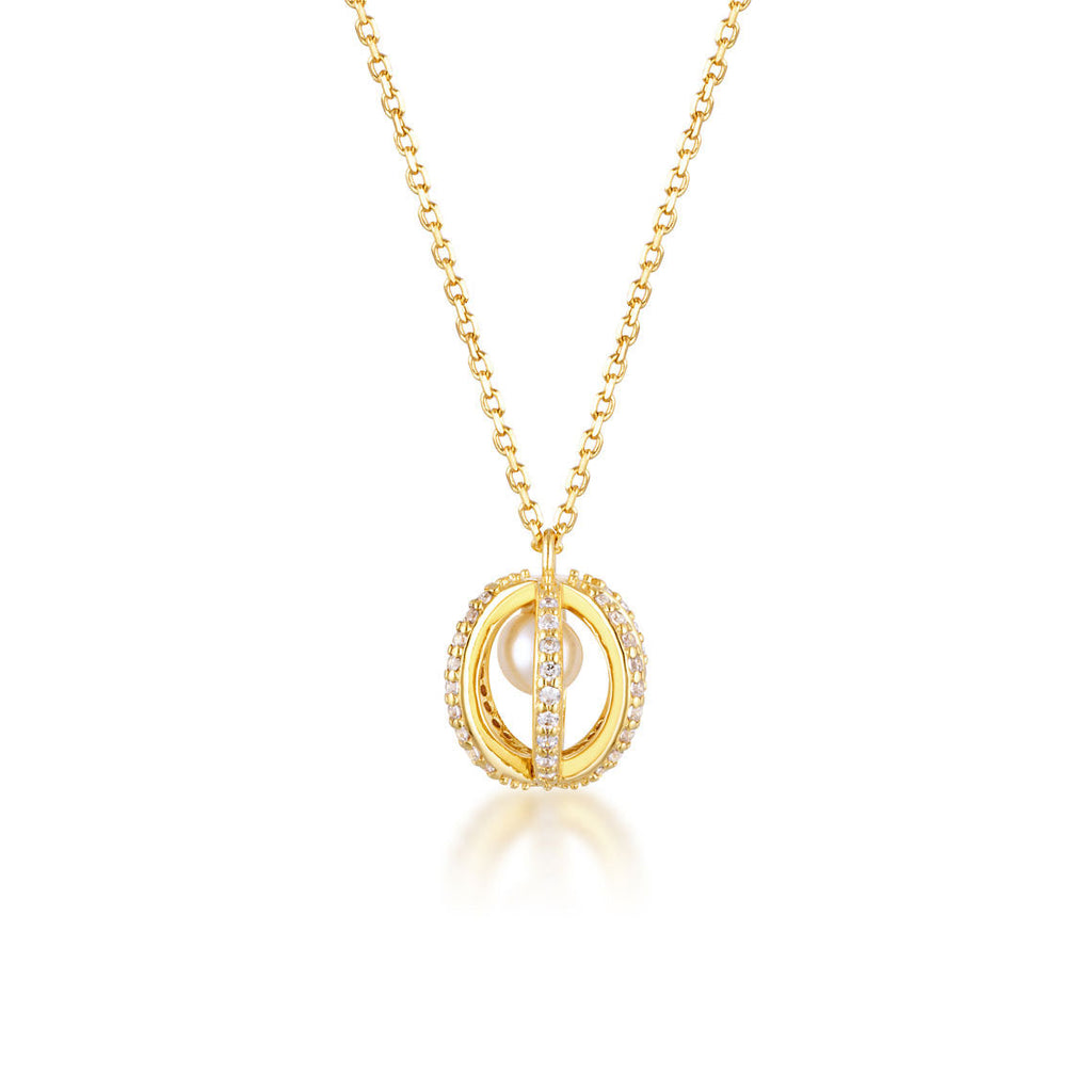 Georgini Mirage Majesty FWP & Cubic Zirconia Cage Ball Penda