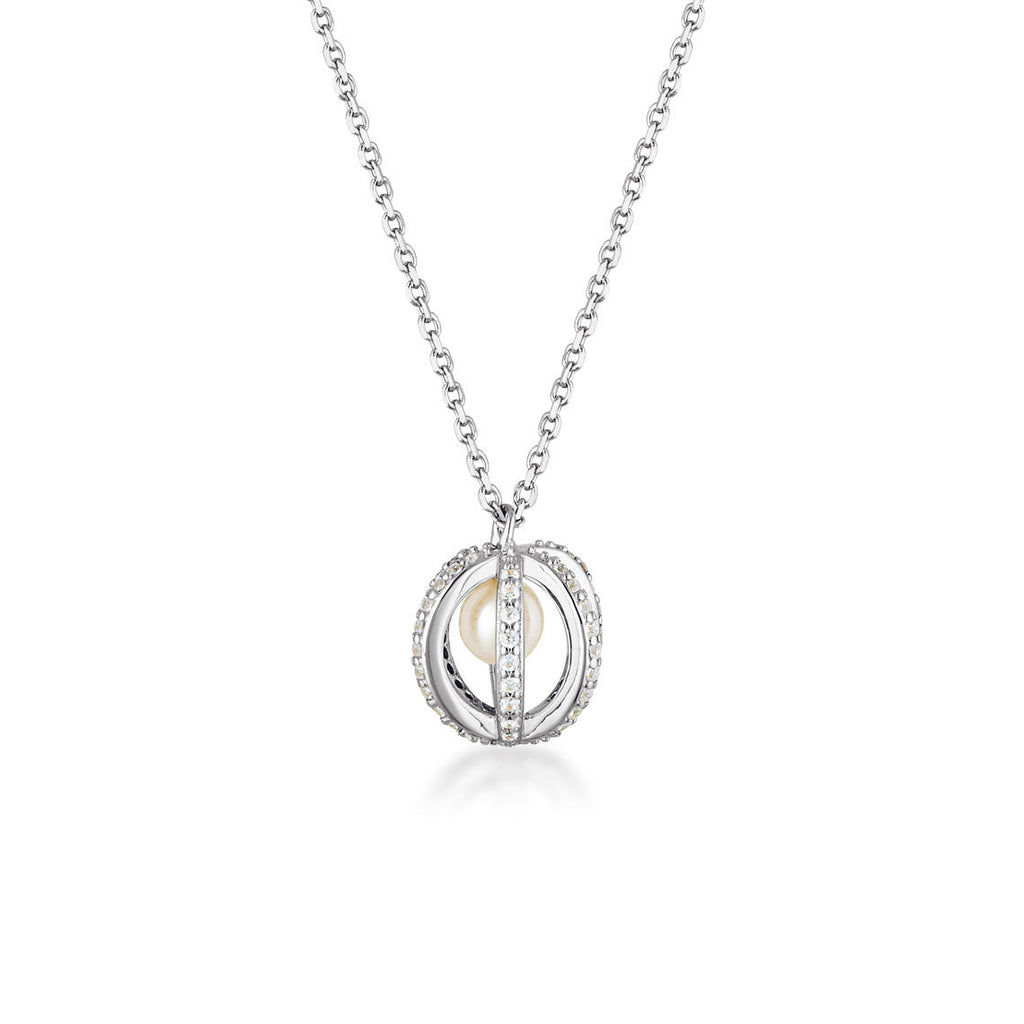 Georgini Mirage Majesty FWP & Cubic Zirconia Cage Ball Penda