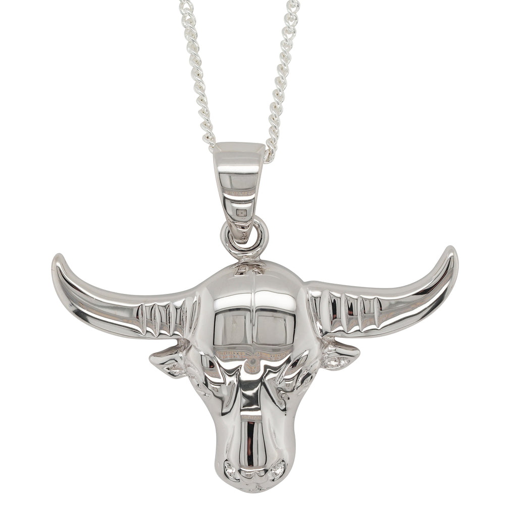 Sterling Silver Buffalo Head Pendant