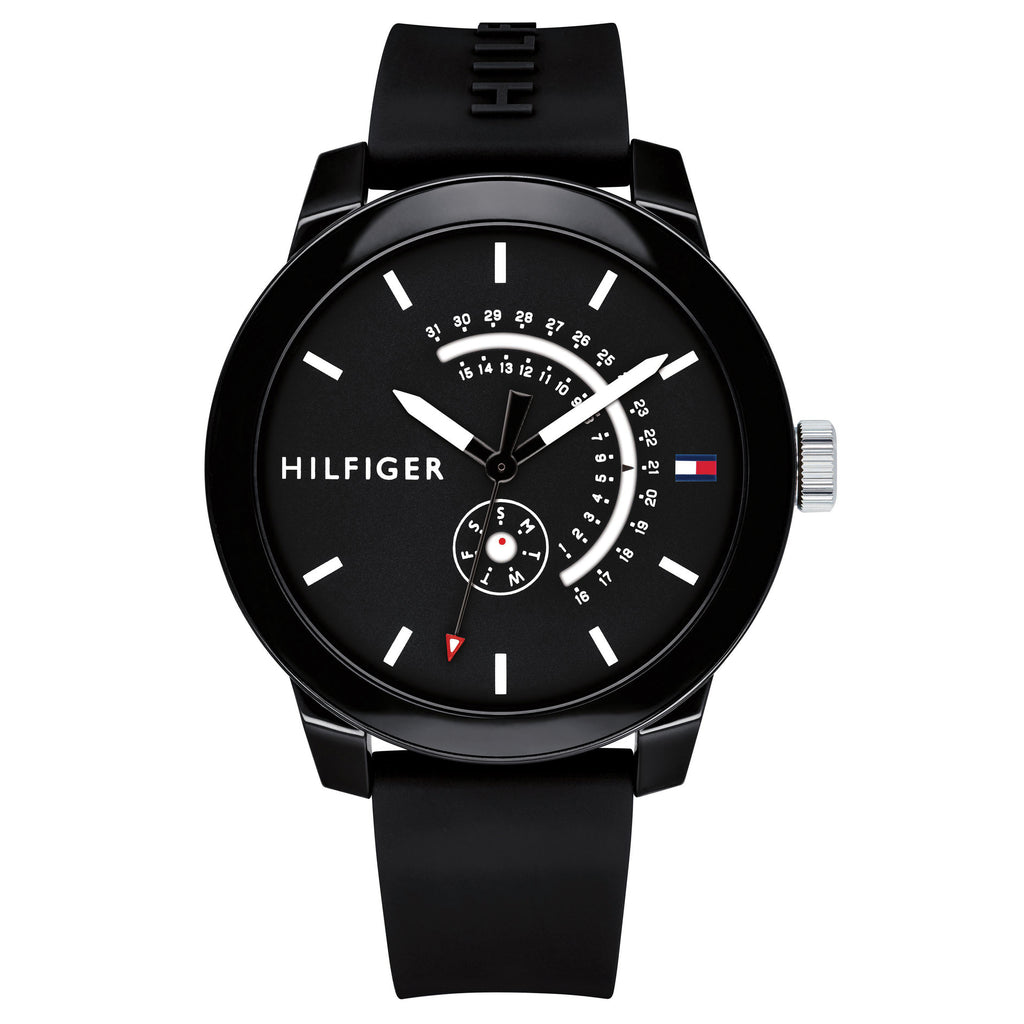 Tommy Hilfiger Black Silicone Analogue Watch 1791483