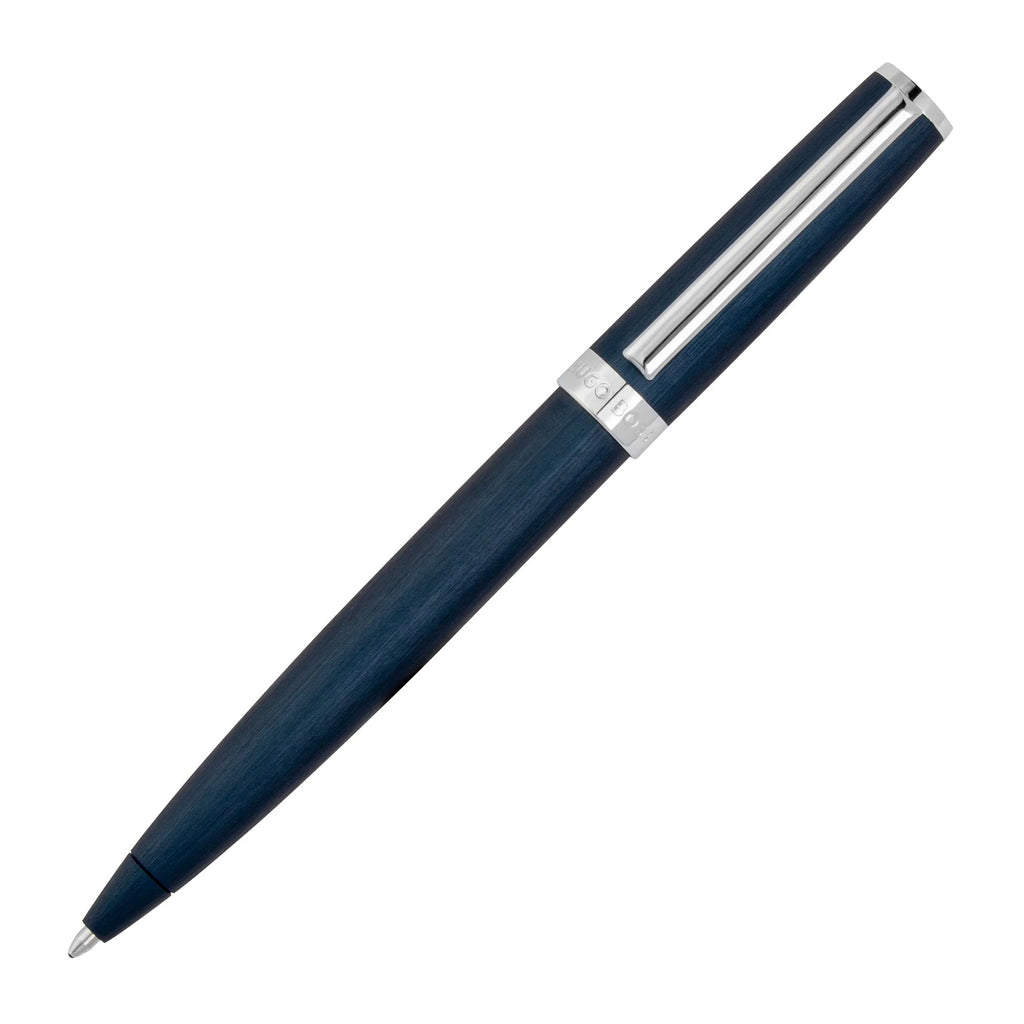 Hugo Boss Gear Brushed Navy Ballpoint Pen HSK4414N