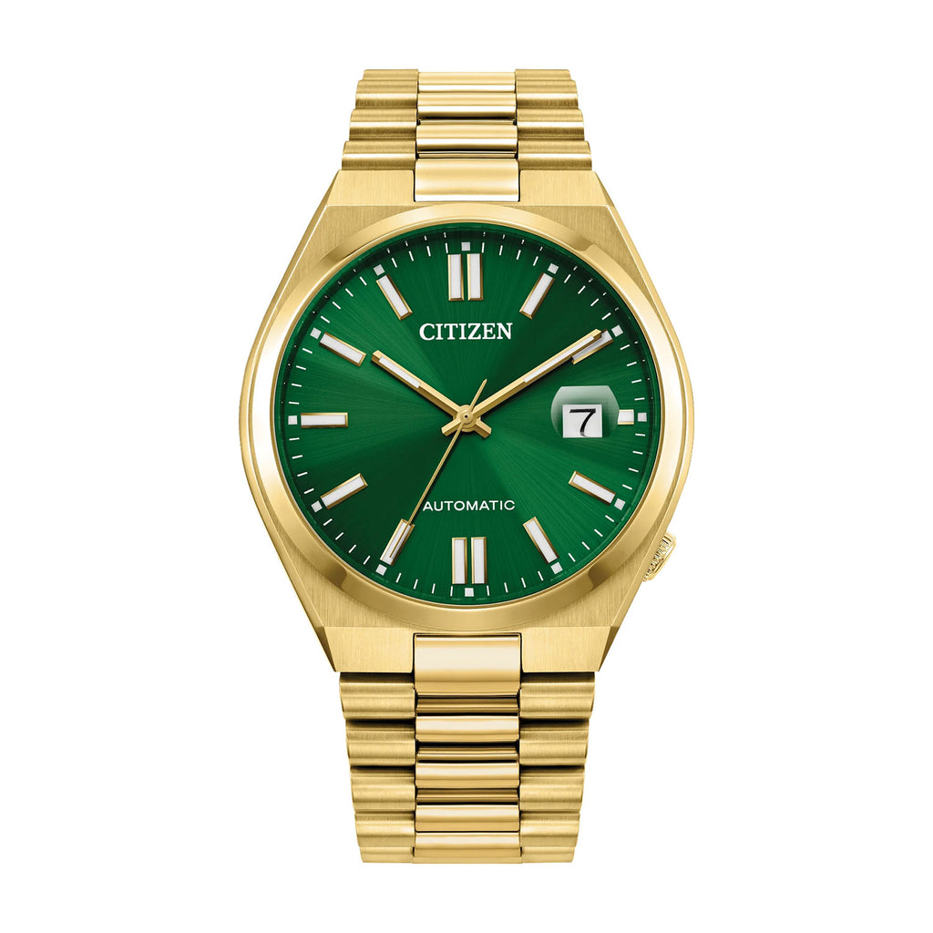 Citizen 'Tsuyosa' Automatic Gold Tone Green Dial Watch NJ015