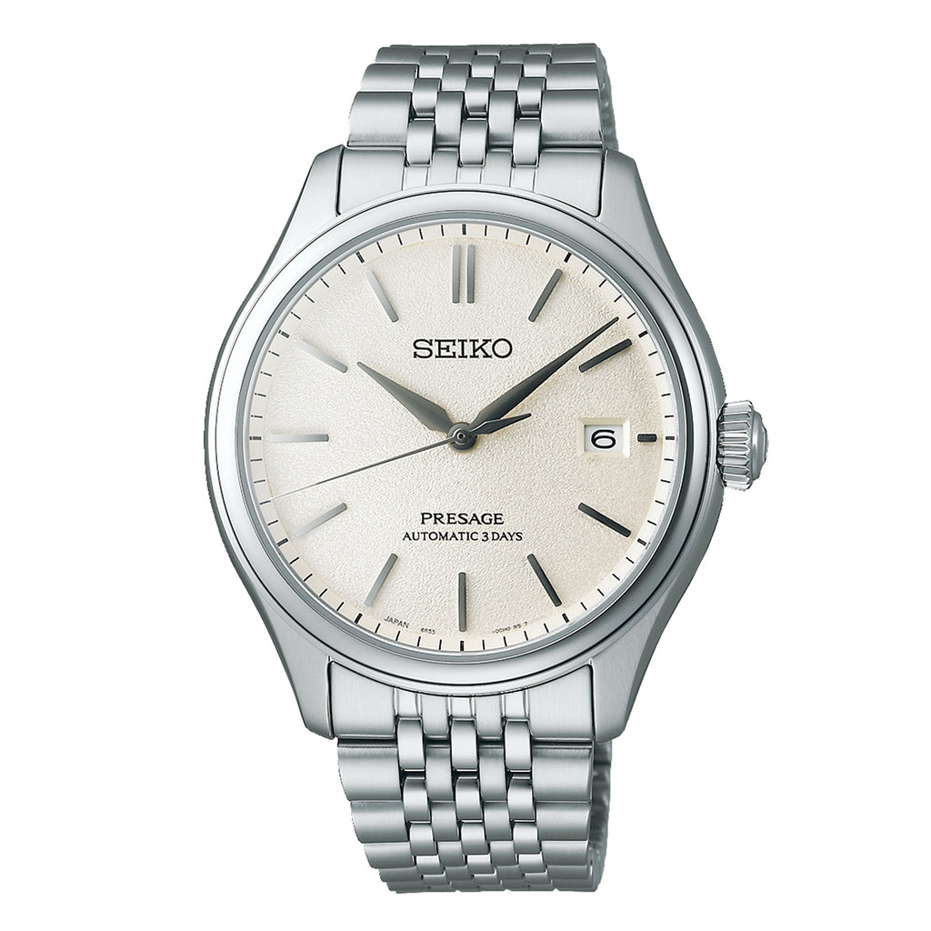 Seiko Presage Stainless Steel Cream Dial Automatic Men's Wat