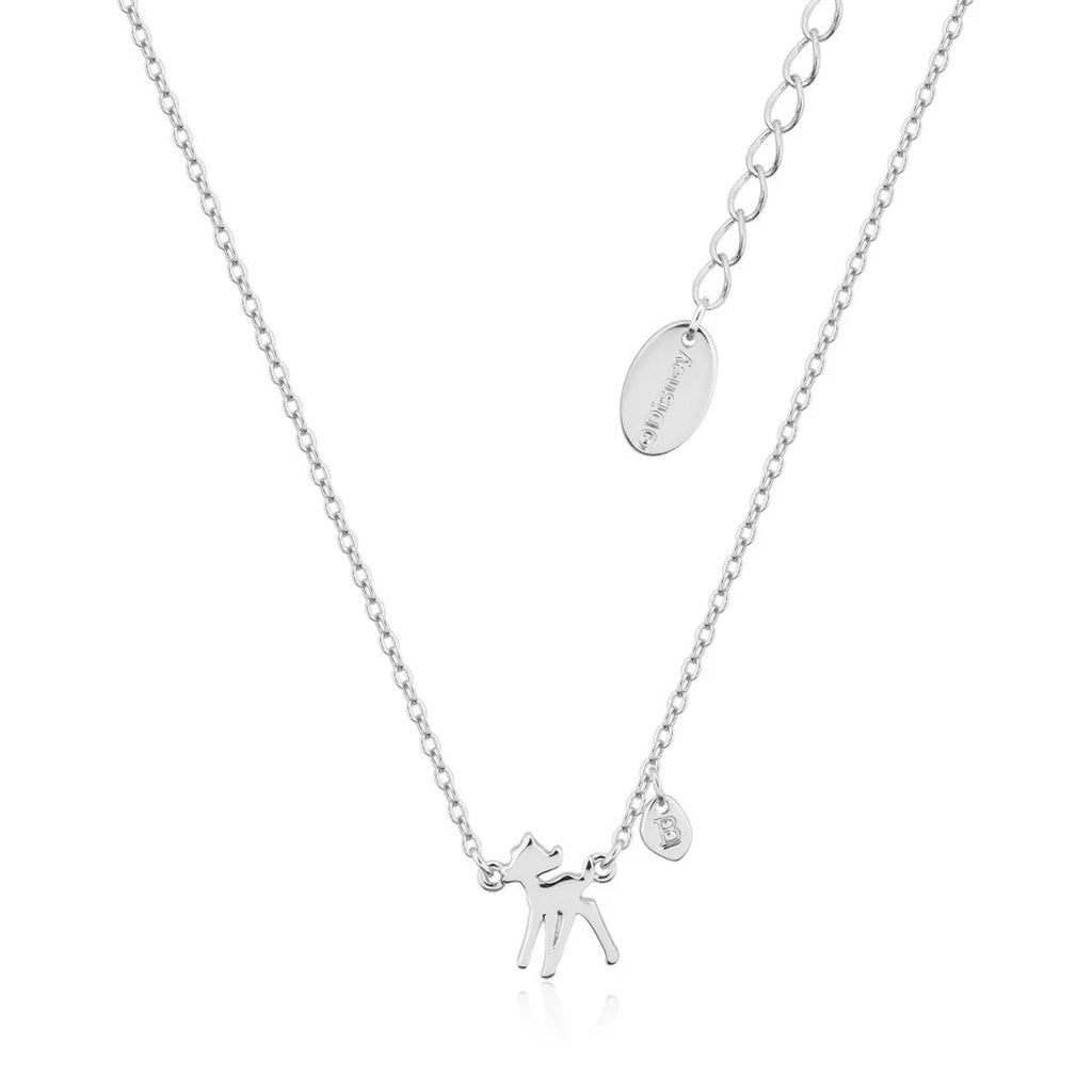 Disney Couture Kingdom Silver Tone Bambi & 'B' Initial Neckl