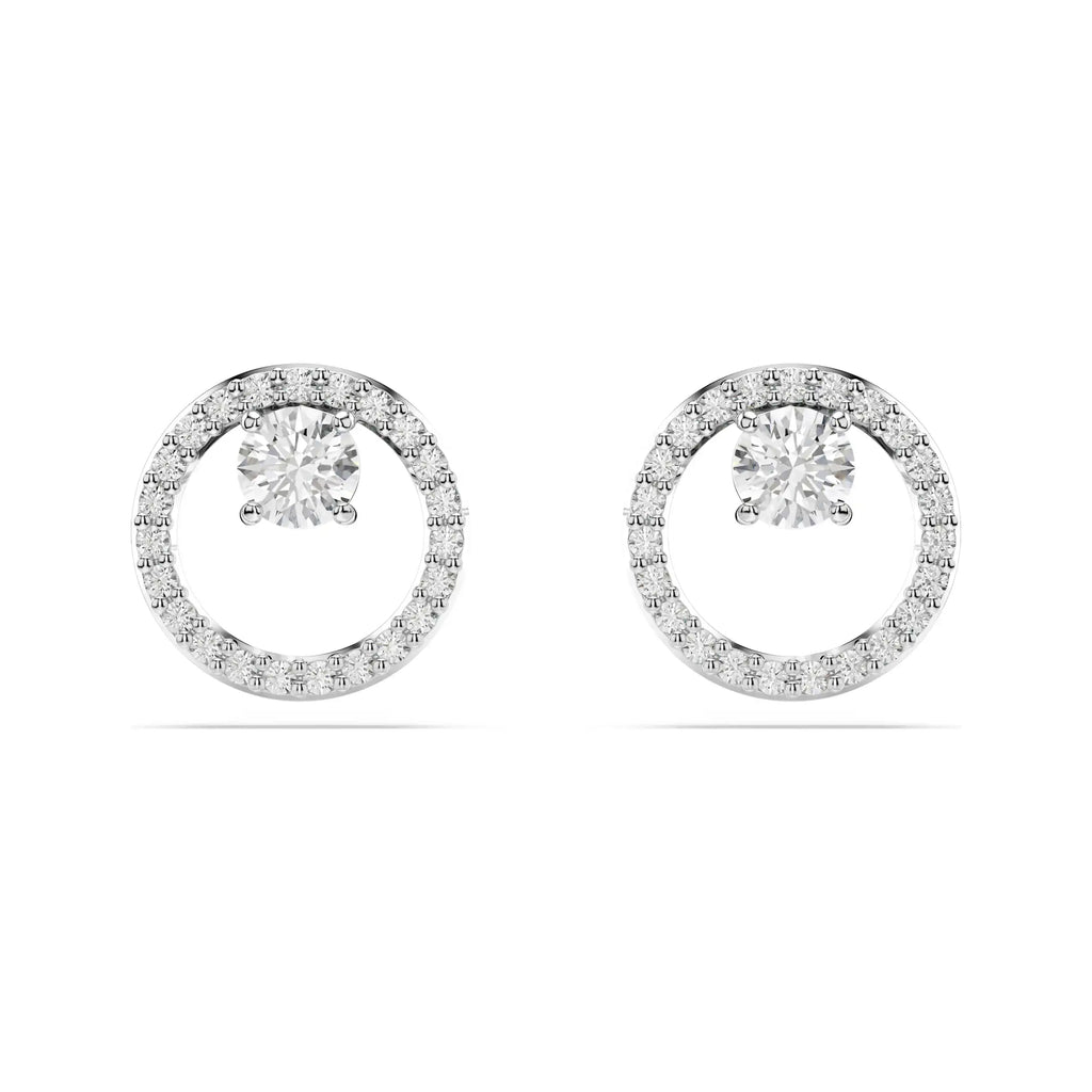 Swarovski Constella Pave Crystal Open Circle Stud Earrings 5