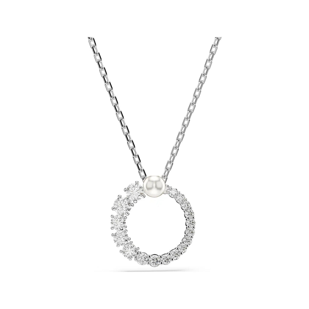 Swarovski Matrix Crystal & Pearl Open Circle Pendant 5688751