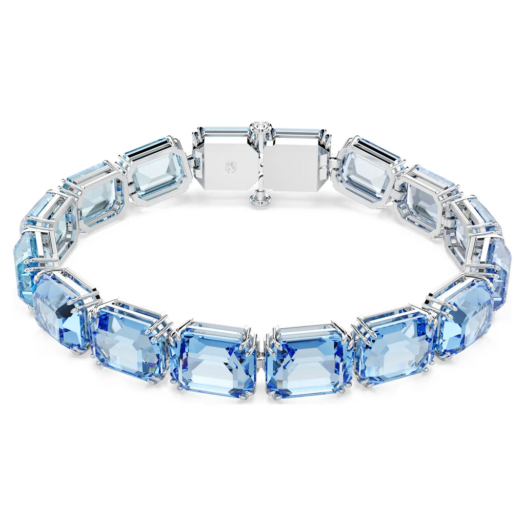 Swarovski Millenia Blue Octagon Cut Crystal Tennis Bracelet