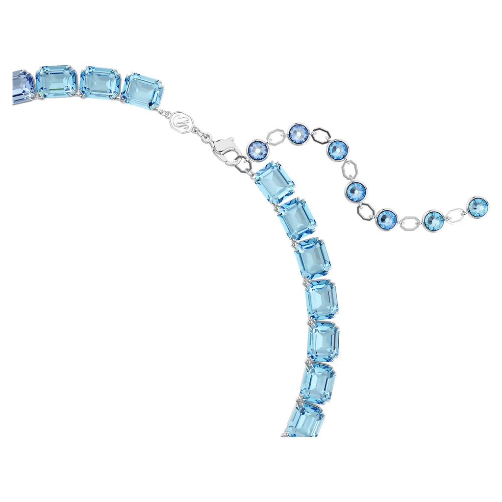 Swarovski Millenia Blue Octagon Cut Crystal Tennis Necklet 5