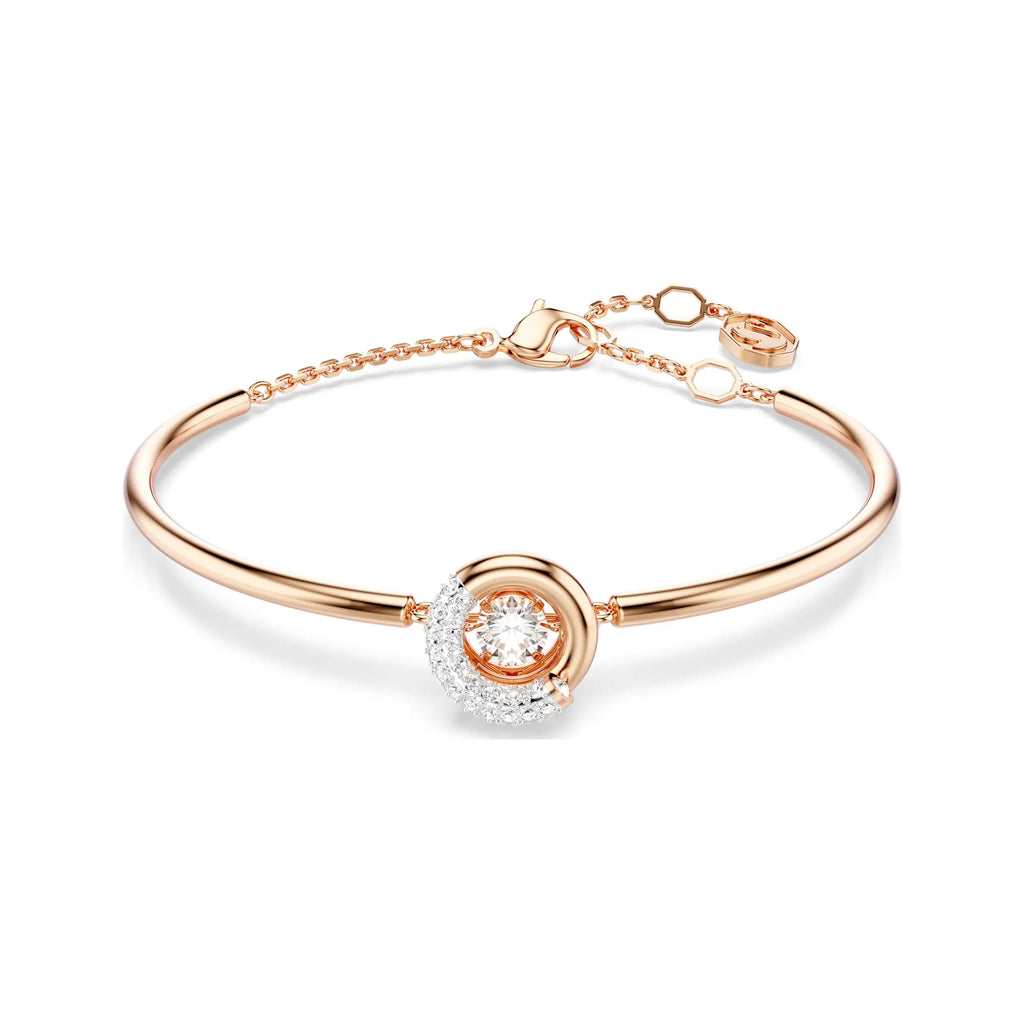 Swarovski Rose Tone Dextera Dancing Crystal Bangle 5692259