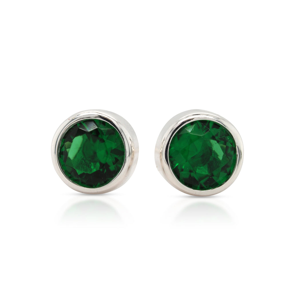 Sterling Silver Emerald-Colour Cubic Zirconia May Birthstone