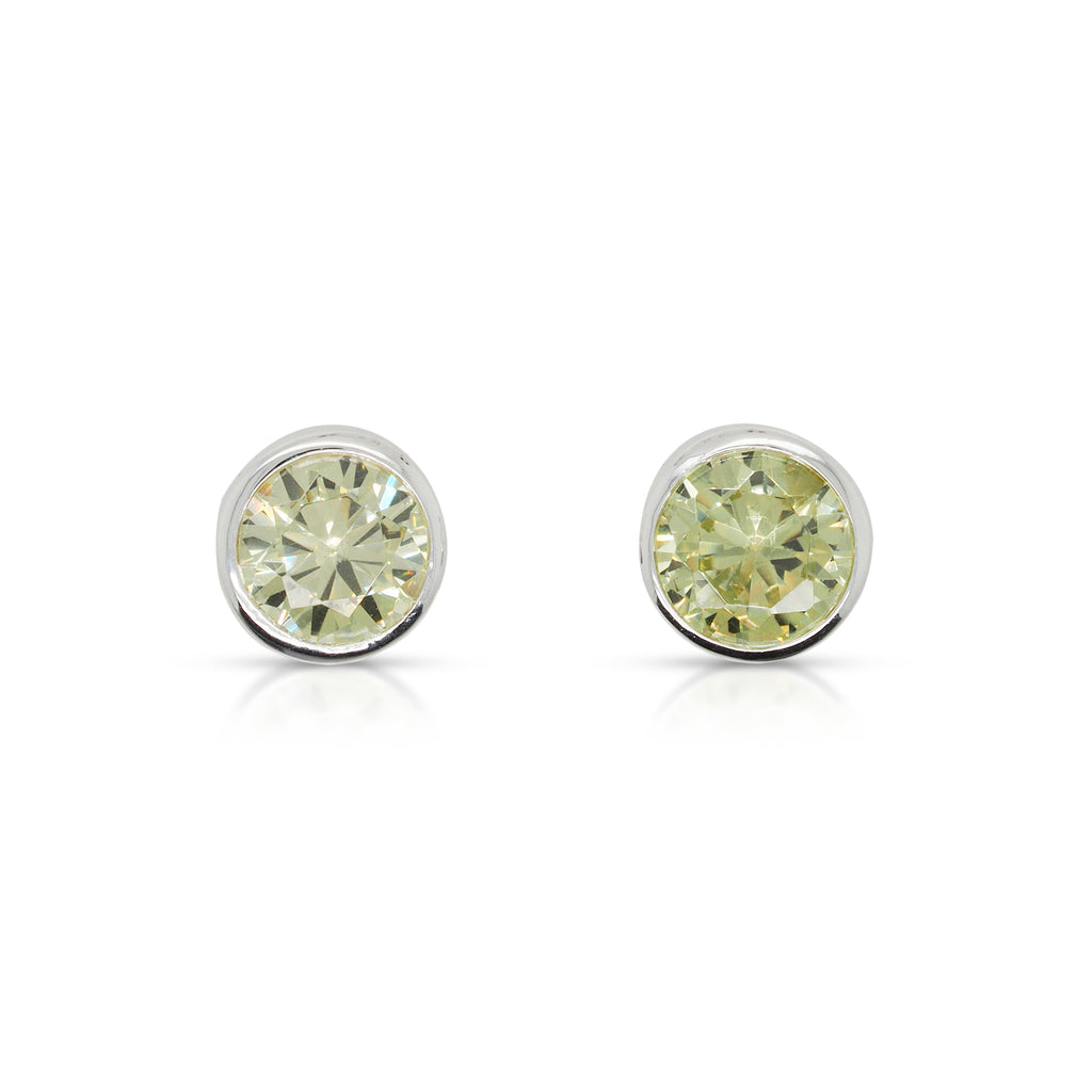 Sterling Silver Peridot-Colour Cubic Zirconia August Birthst