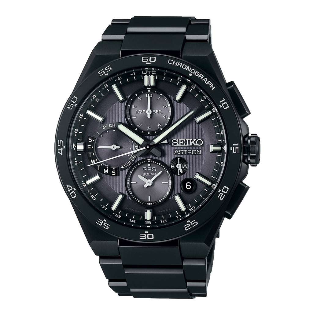 Seiko Astron GPS Solar Chronograph Titanium Black-Tone Watch