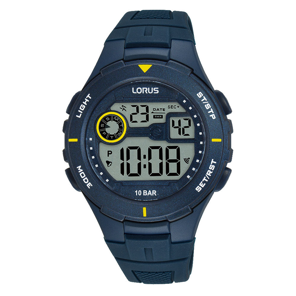 Lorus Digital Multi-Timer Blue Silicone Watch R2383PX-9