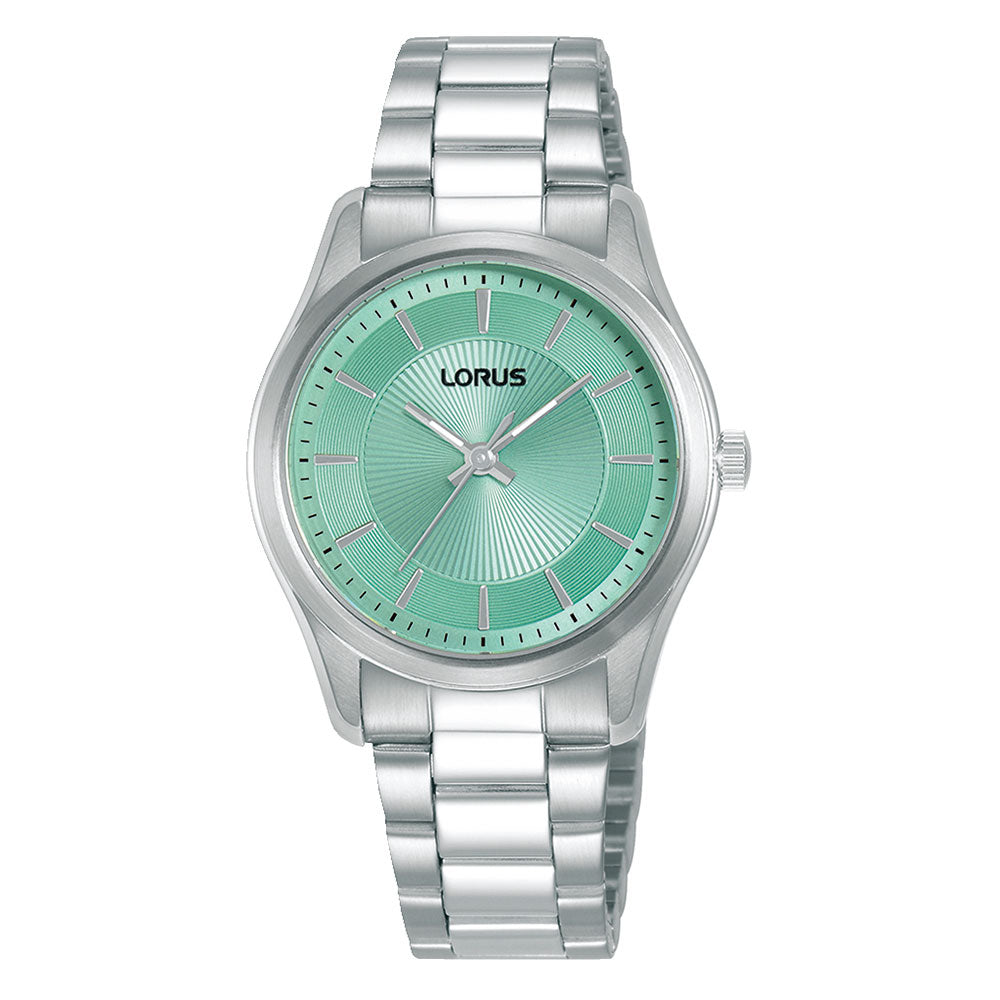 Lorus Stainless Steel Mint Green Dial Analogue Bracelet Watc