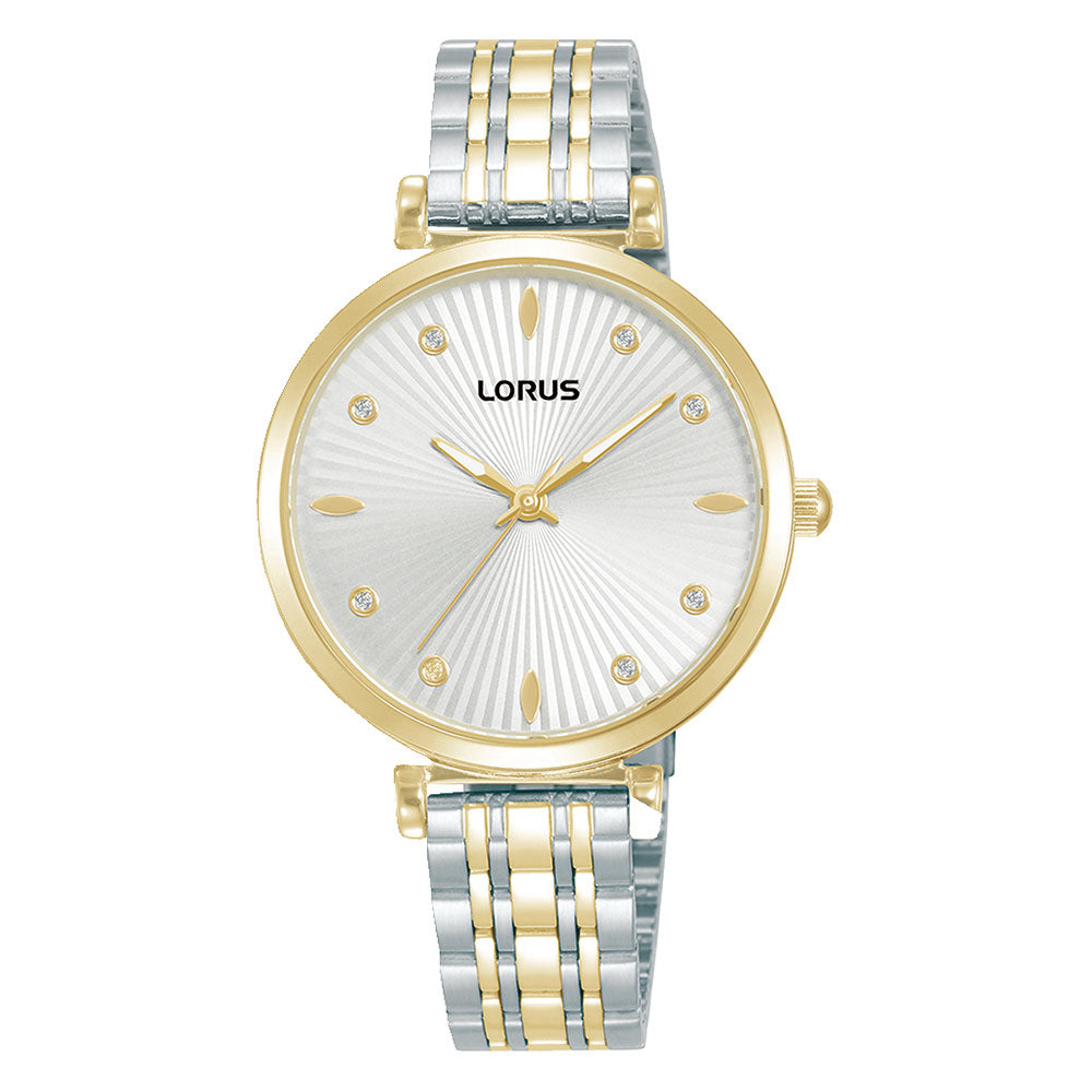 Lorus Stainless Steel Duo-Tone Crystal Dial Analogue Watch R