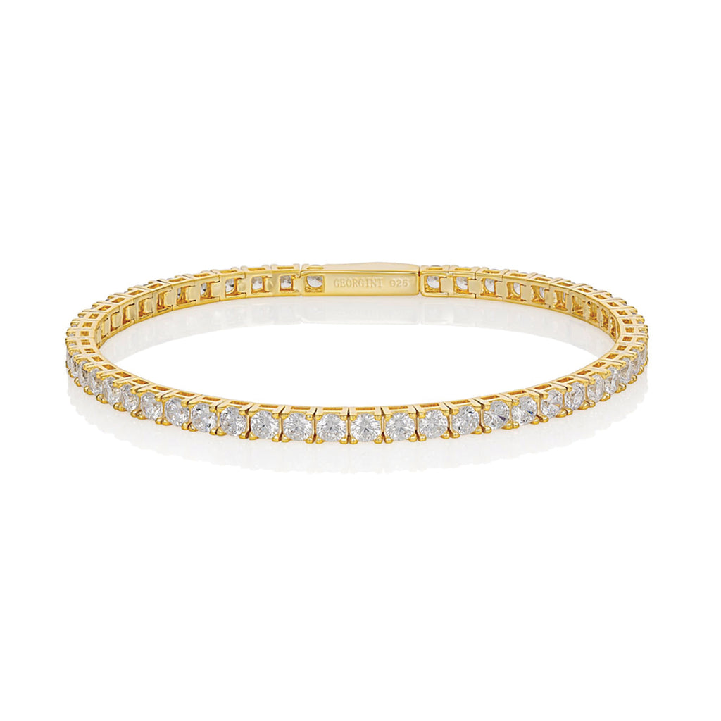 Georgini 'Selena' Gold Tone Cubic Zirconia Tennis Bracelet I