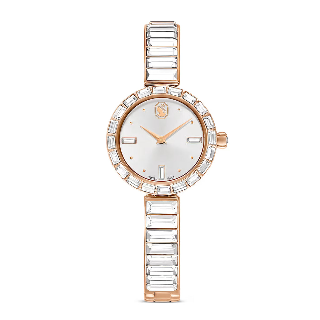 Swarovski 'Matrix' Rose-Tone Crystal Bangle Watch 5677484