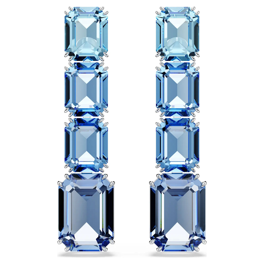 Swarovksi Millenia Octagon Cut Blue Crystal Stud Earrings 56