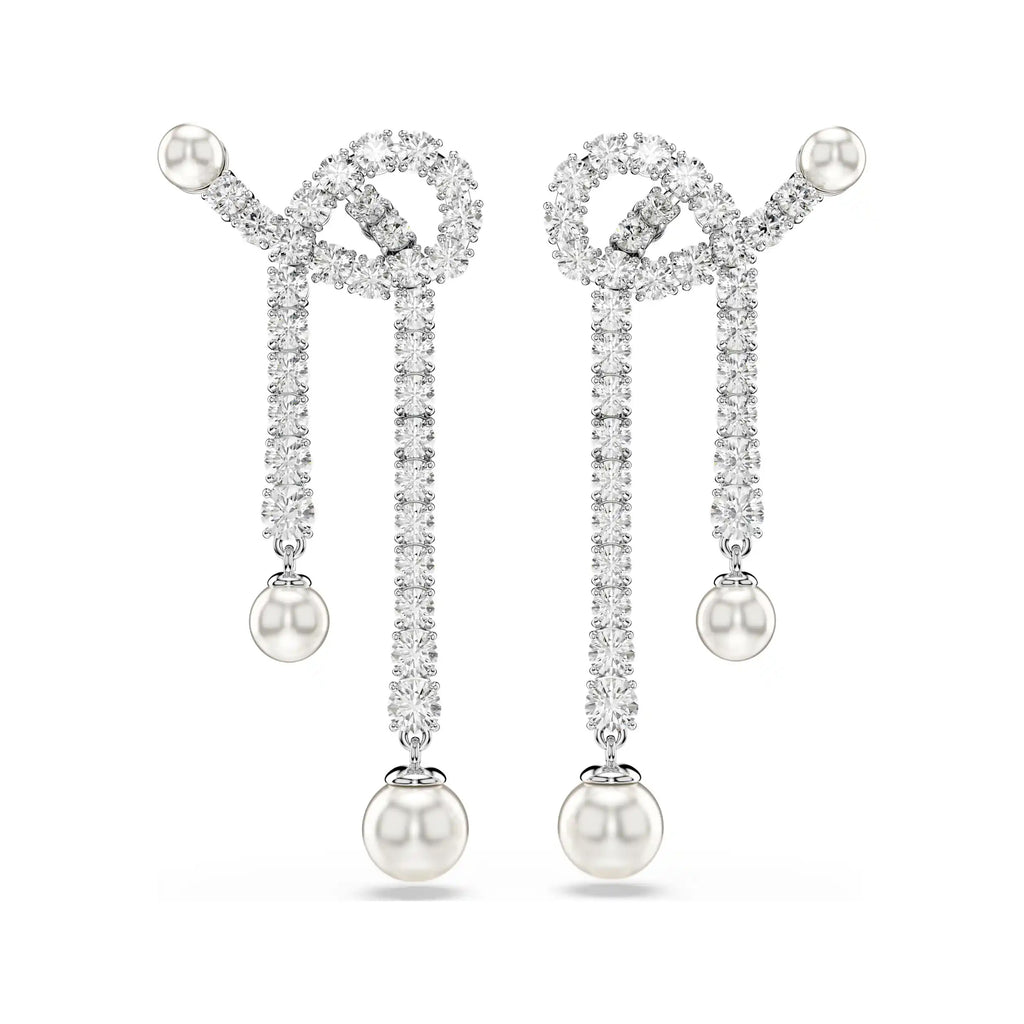 Swarovski Matrix Crystal & Pearl Drop Earrings 5692417