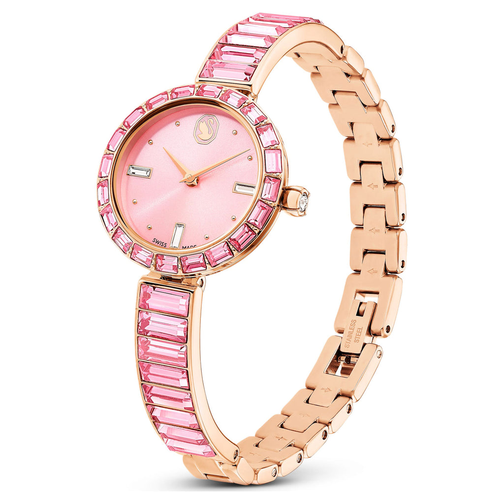 Swarovski Matrix Pink Crystal Bangle Watch 5679890