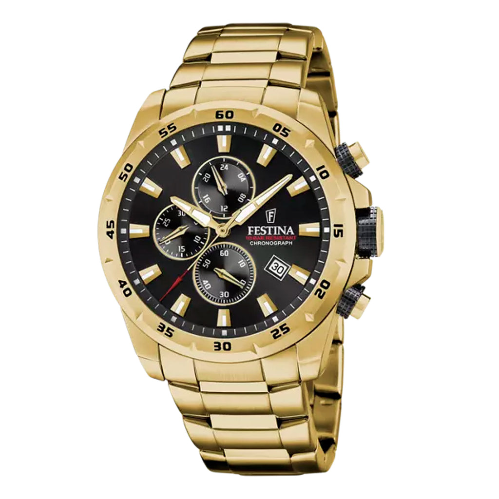 Festina Chronograph Gold-Tone Steel Watch F20541-4