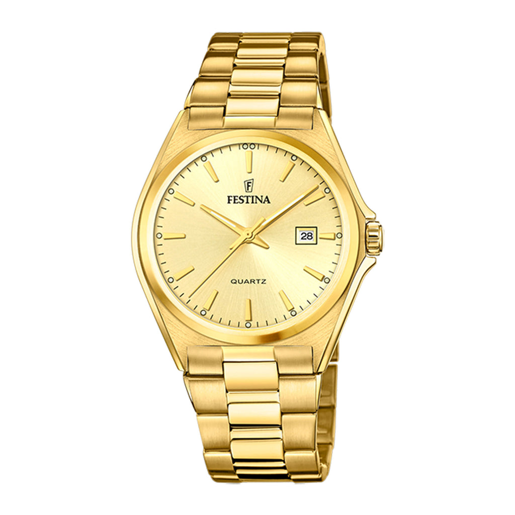 Festina Classic Gold-Tone Stainless Steel Analogue Watch F20