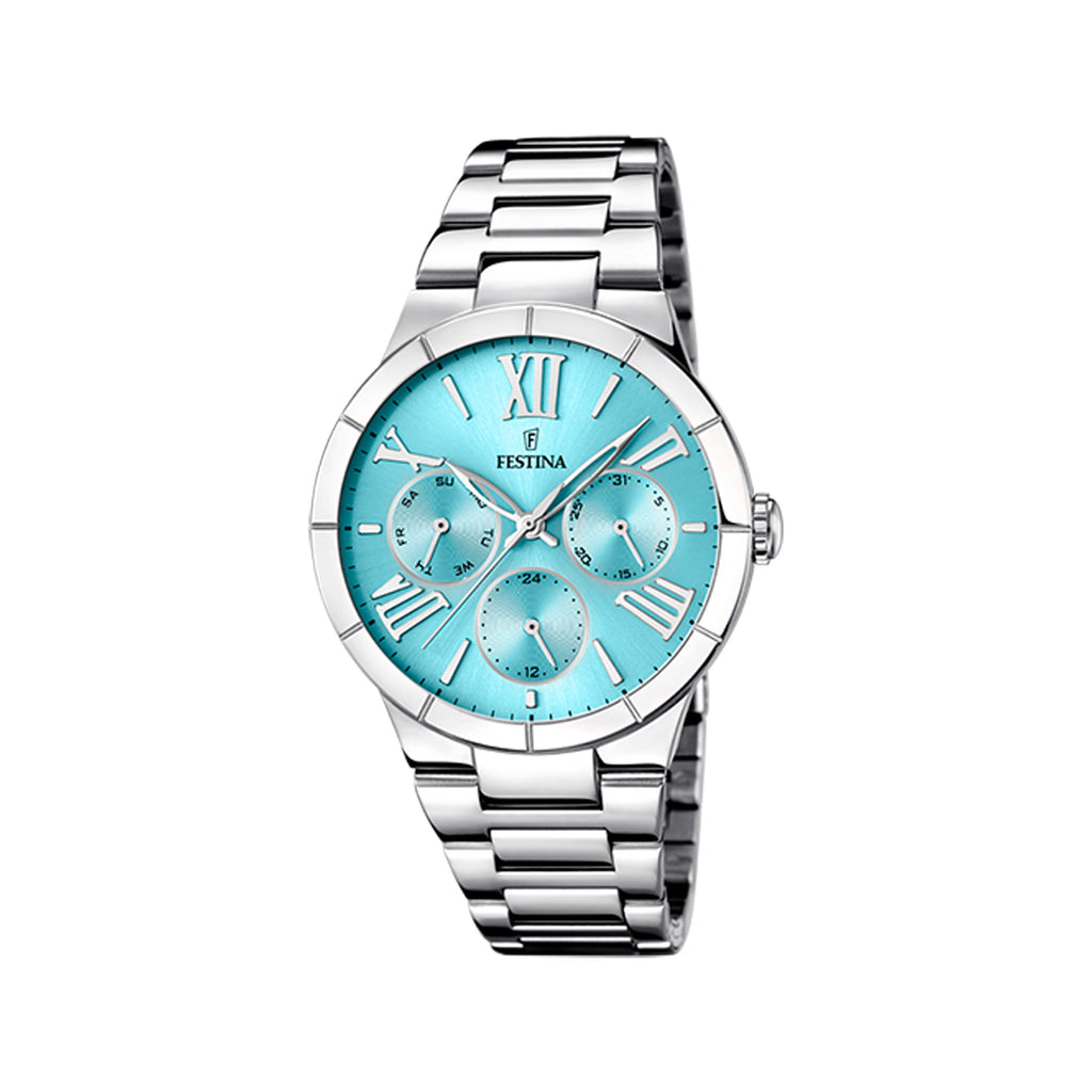 Festina Stainless Steel Aqua Blue Boyfriend Watch F16716-4