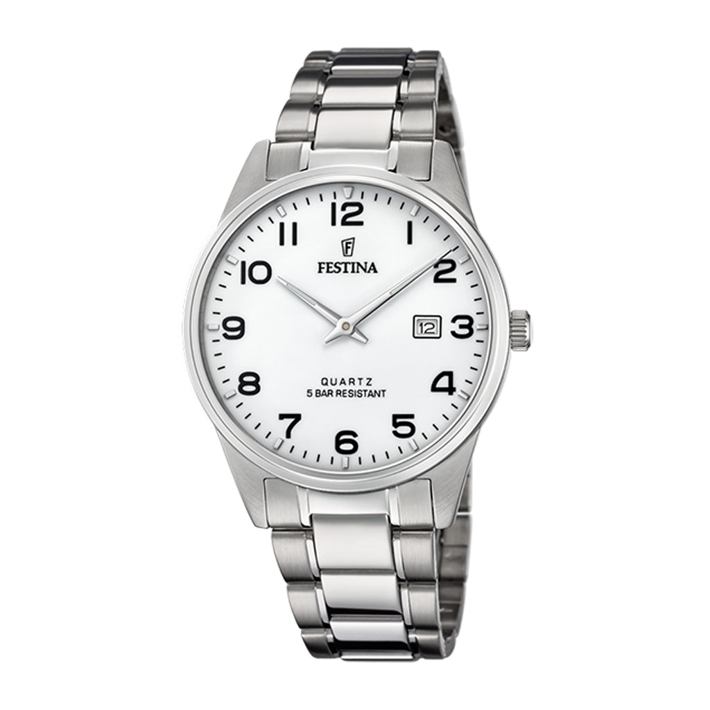 Festina Stainless Steel White Dial Analogue Watch F20511-1