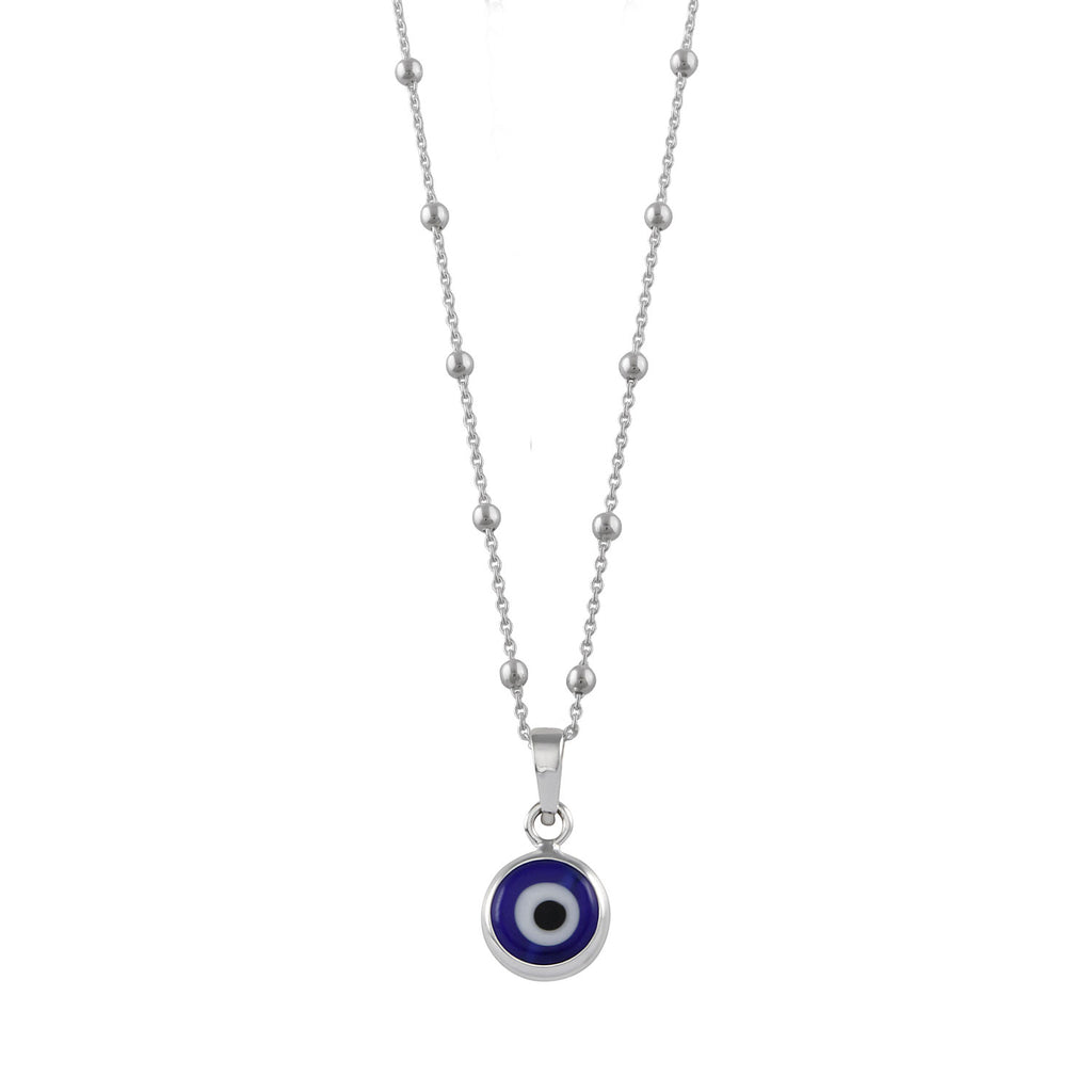 Von Treskow Sterling Silver Evil Eye Rosario Chain Pendant E