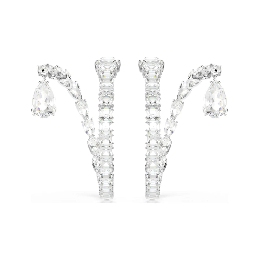 Swarovski Matrix Open Twist Hoop Crystal Stud Earrings 56925