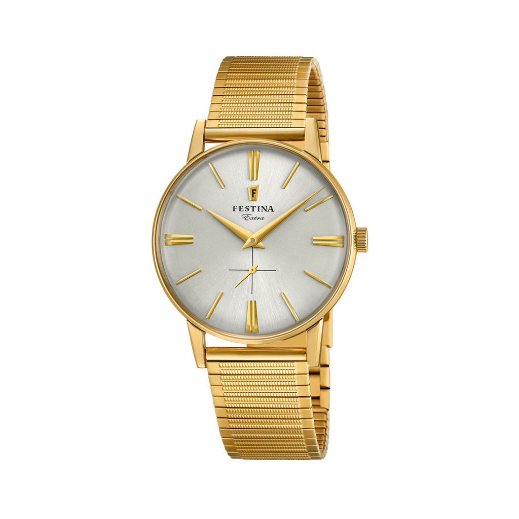 Festina Gold-Tone Stretch Band Watch F20251-1