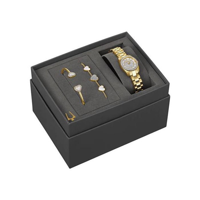 Bulova Classic Gold-Tone Watch & Duo Bracelet Box Set 98X137