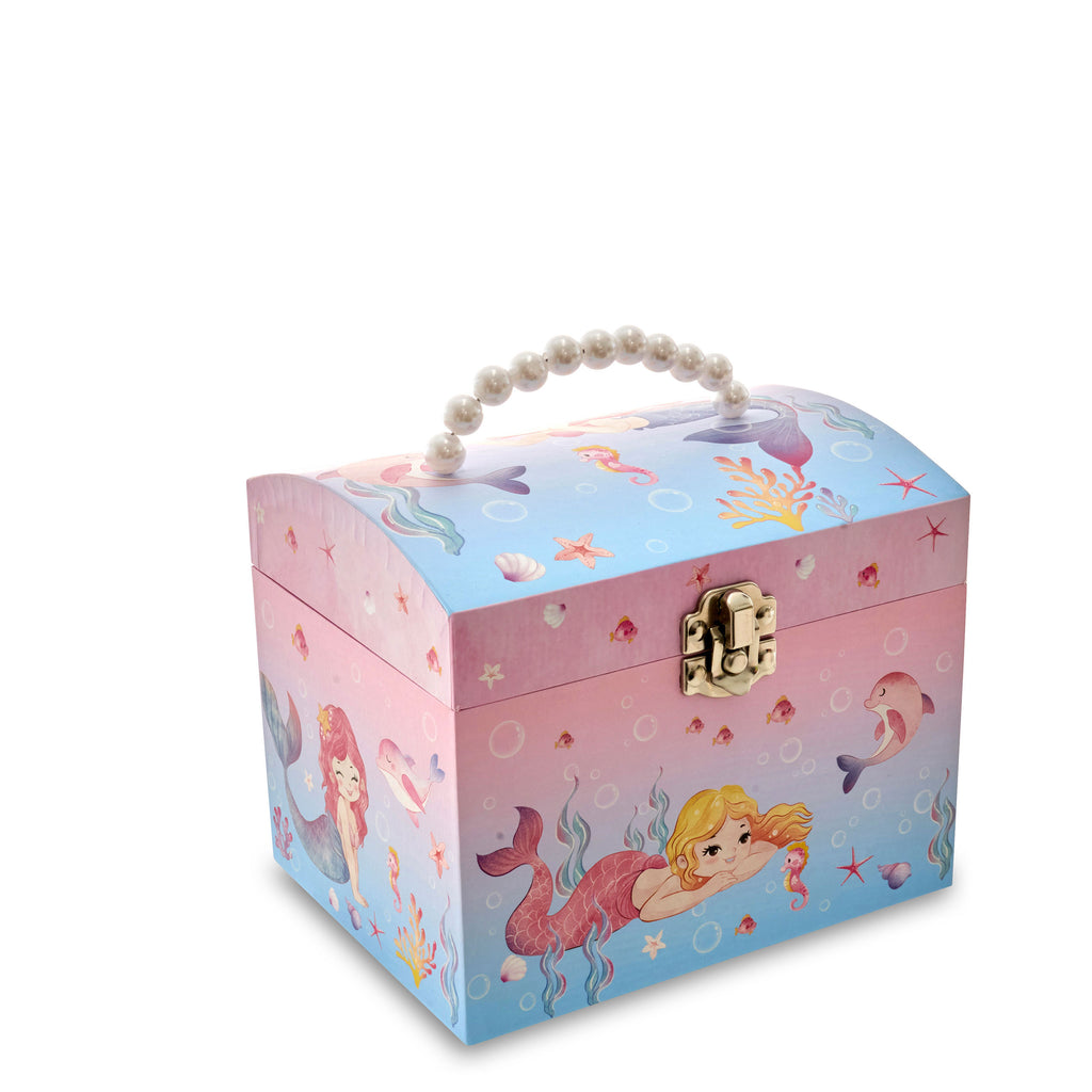 Mermaid Pearl Handle Musical Jewel Box