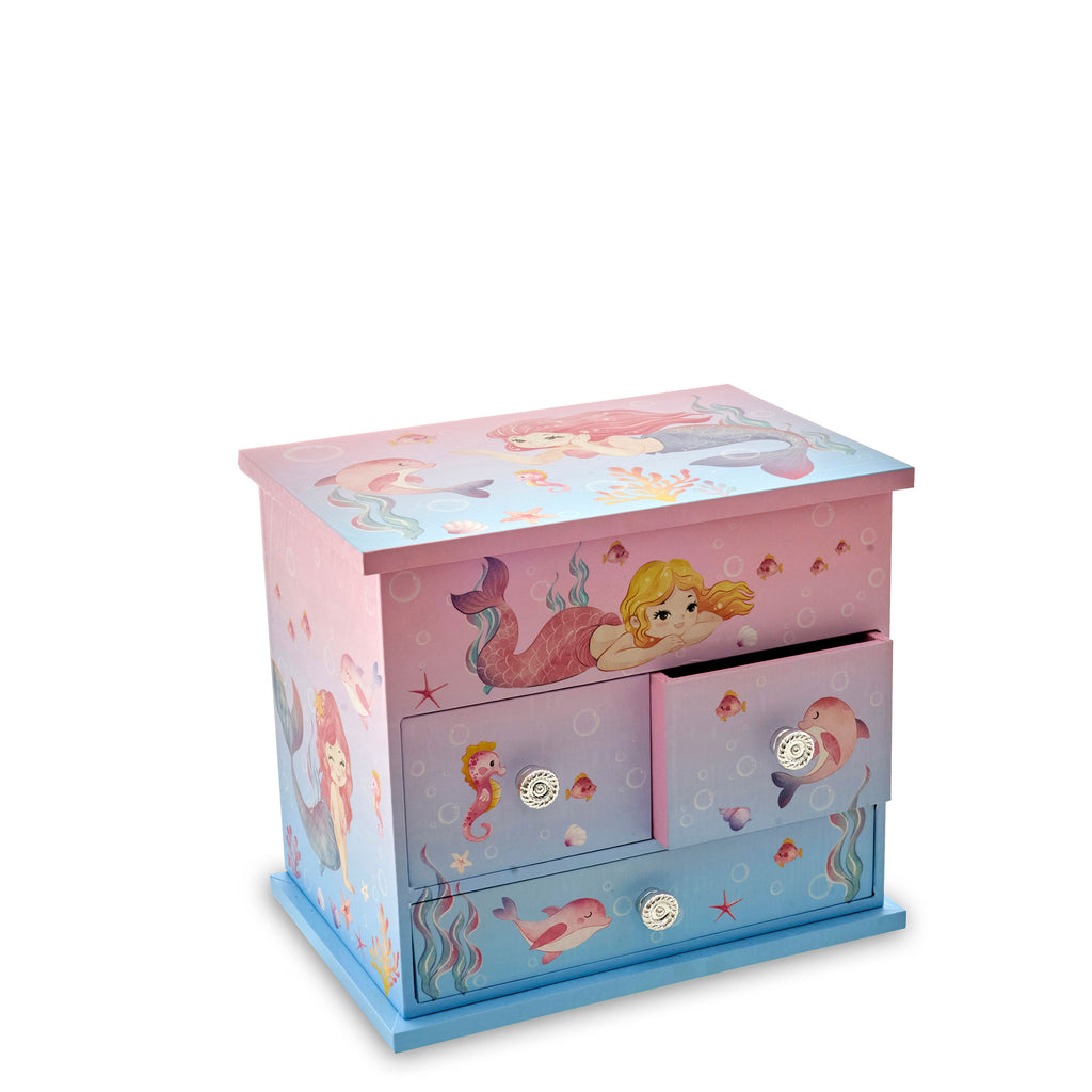 Mermaid 3-Drawer Musical Jewel Box