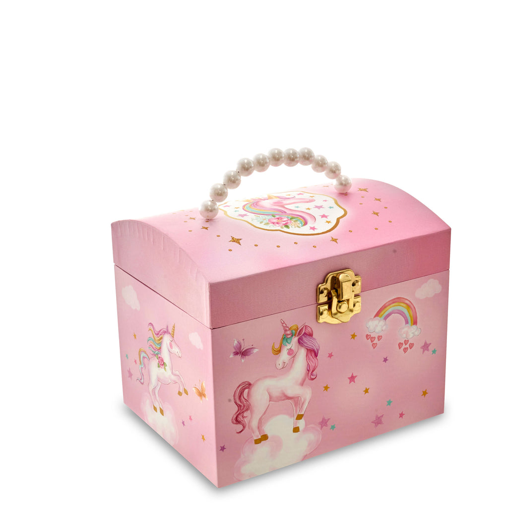 Unicorn Pearl Handle Musical Jewel Box