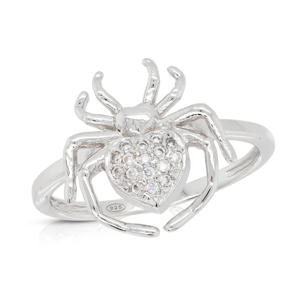 Sterling Silver Cubic Zirconia Spider Ring