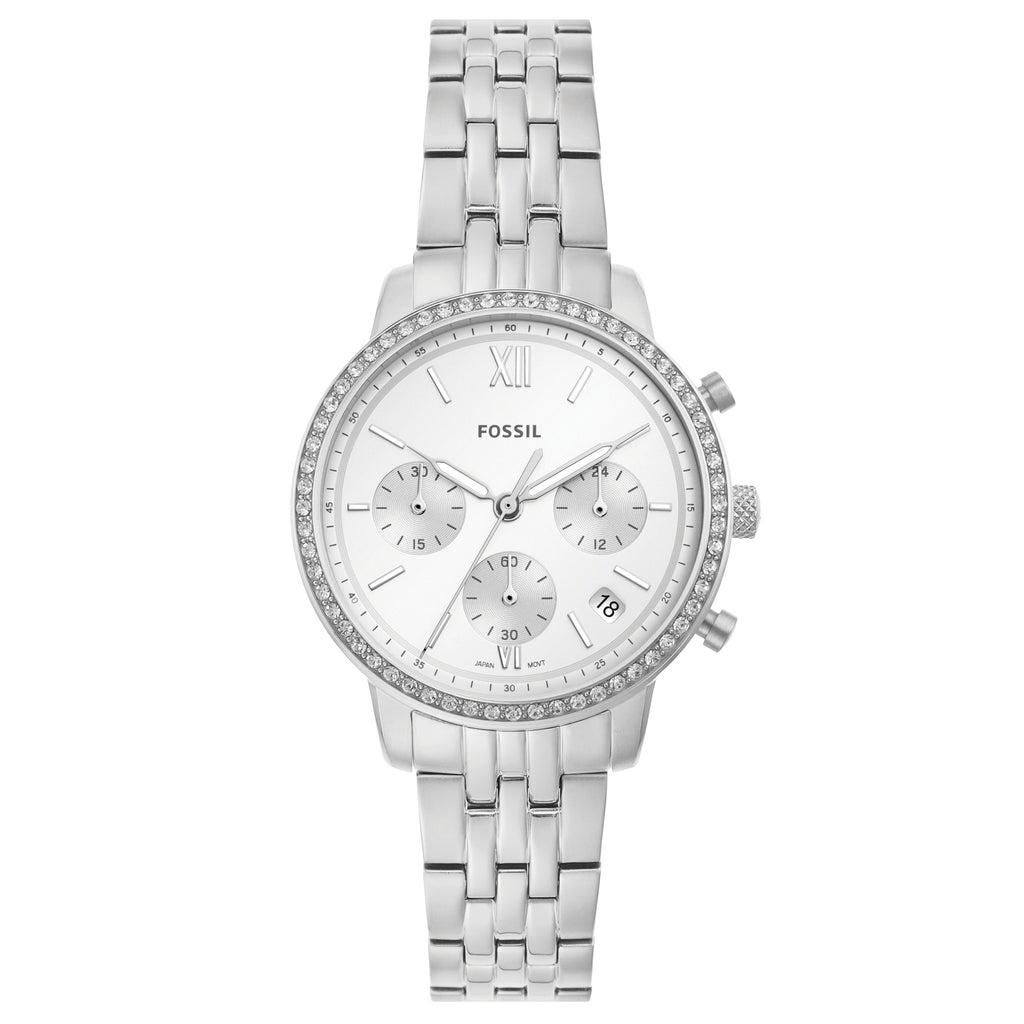 Fossil Neutra Stainless Steel 36mm Crystal Chronograph Watch