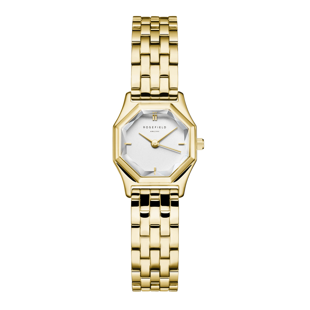 Rosefield Gemme Gold Tone Octagonal Watch GWGSG-G02