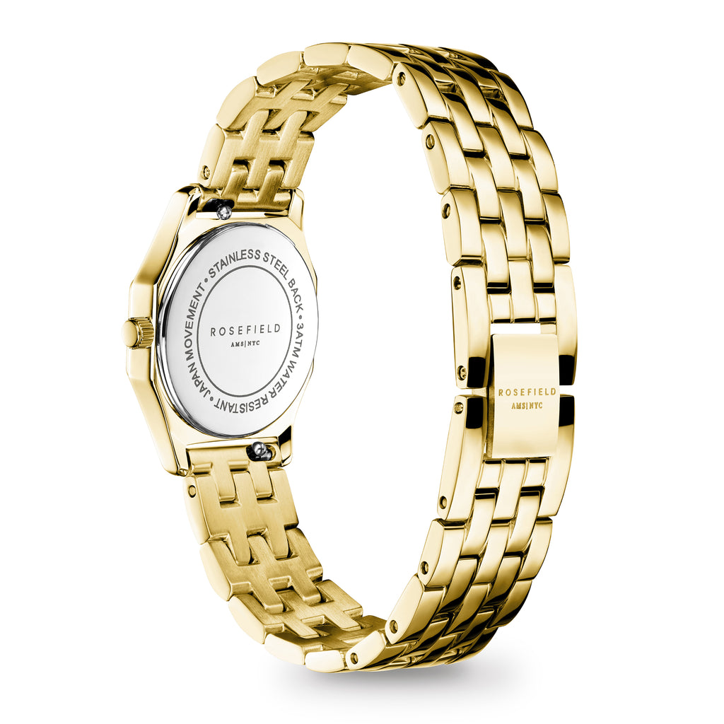 Rosefield Gemme Gold Tone Octagonal Watch GWGSG-G02