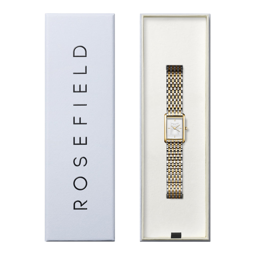 Rosefield Heirloom Rectangular Dial Duotone Watch HWDSG-H03