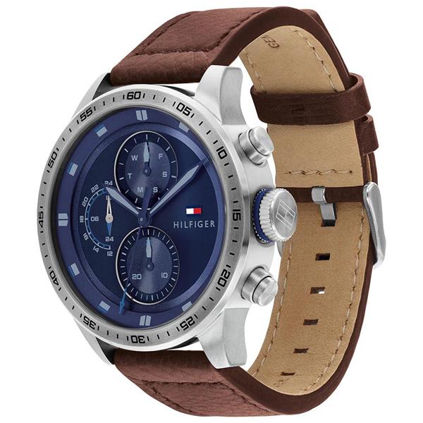 Tommy Hilfiger Trent Multi-function Brown Leather Watch 1791