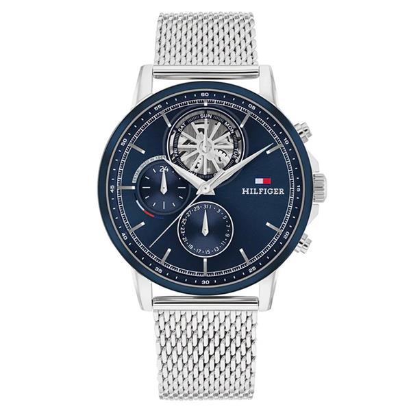 Tommy Hilfiger Multi-Function Navy Dial Mesh Strap Watch 171