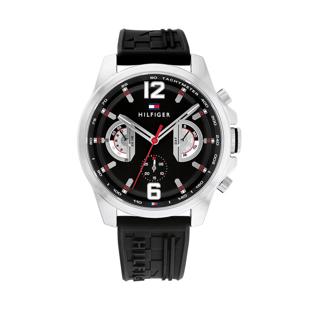 Tommy Hilfiger Tucker Multi-Function Black & Red Watch 17106