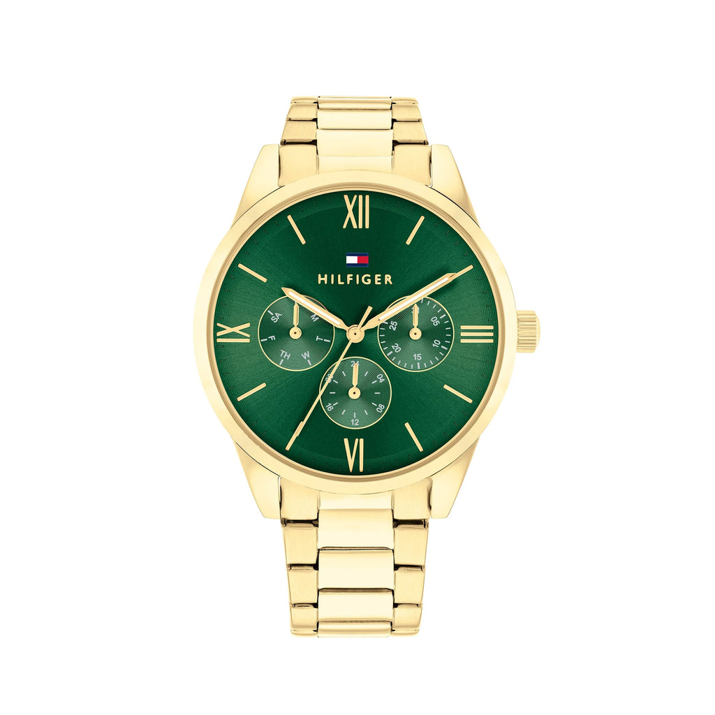 Tommy Hilfiger Camille Gold Tone Green Dial Watch 1782746