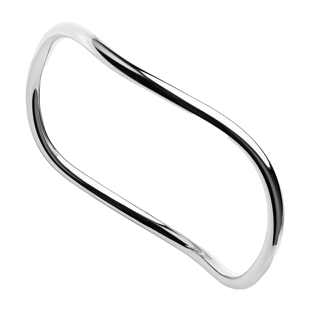 Najo Sterling Silver Island of Dreams Wave Bangle B7105-65