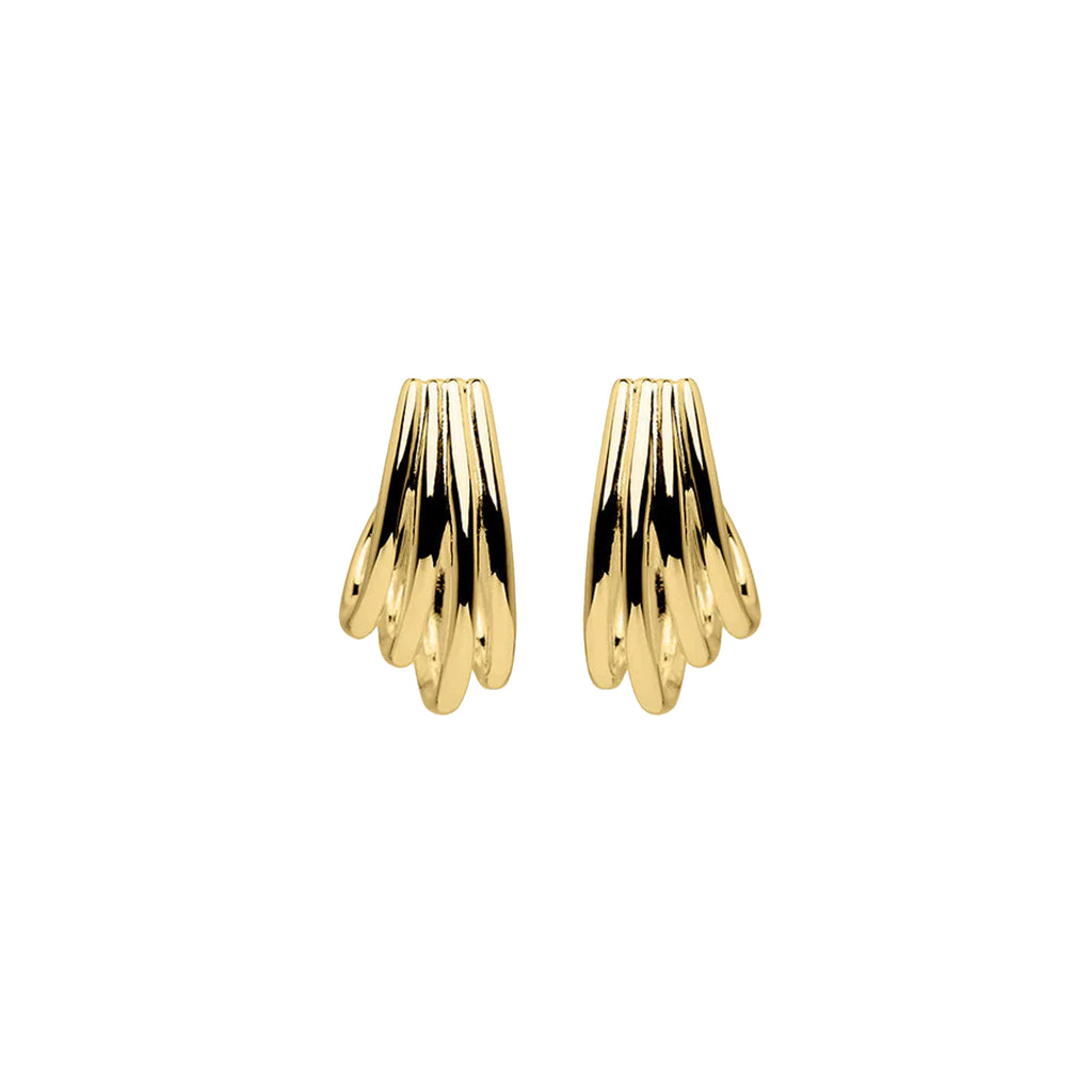 Najo Sterling Silver Gold Tone Vitality Earrings E7185