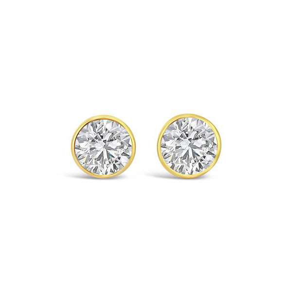 Evergem 9ct Yellow Gold 6mm Round Cubic Zirconia Studs E10-0